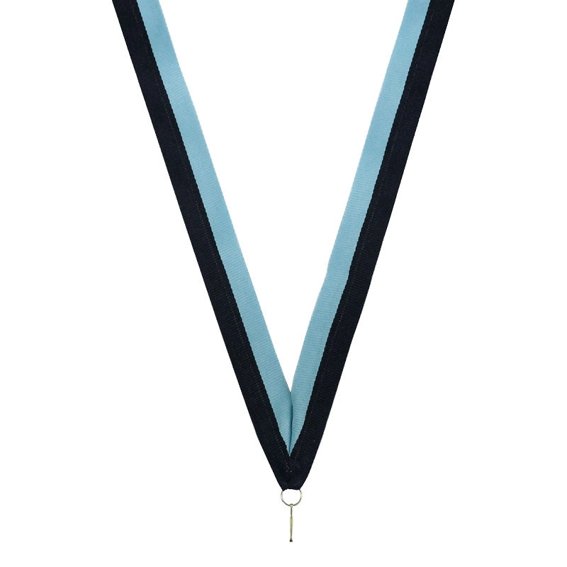 Halslint Zwart-lichtblauw