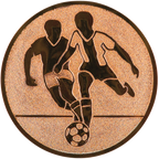 Sportafbeelding ø25 mm voetbal man A1-001