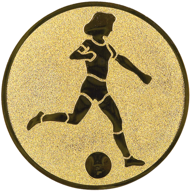 Sportafbeelding ø25 mm voetbal vrouw A1-002