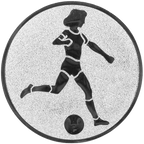 Sportafbeelding ø25 mm voetbal vrouw A1-002