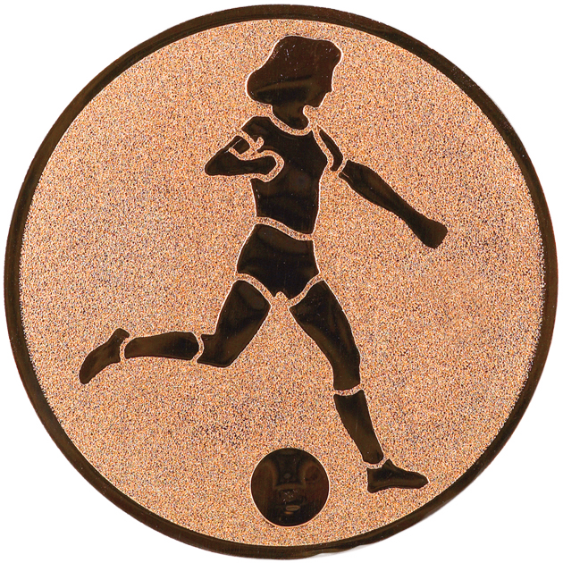 Sportafbeelding ø25 mm voetbal vrouw A1-002