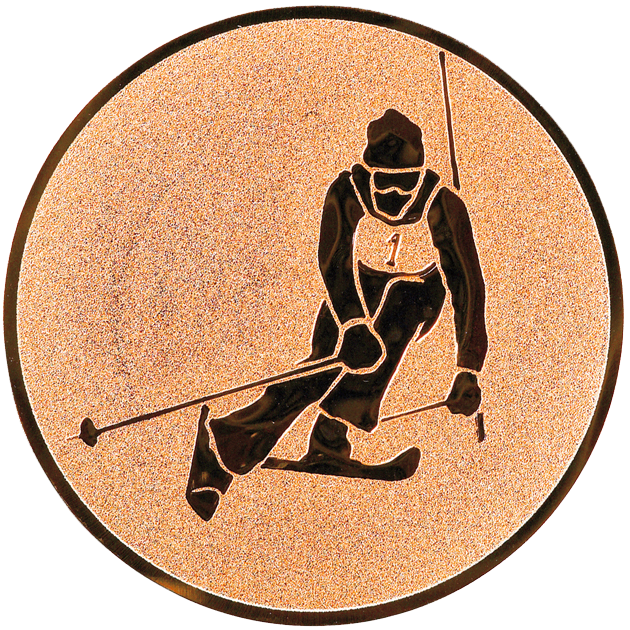 Sportafbeelding ø25 mm skiën A1-095