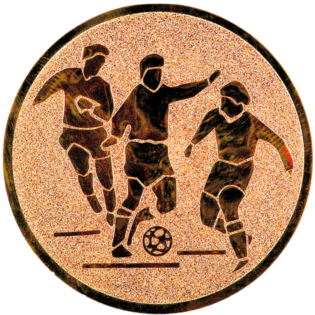 Sportafbeelding ø25 mm voetbal man A1-144