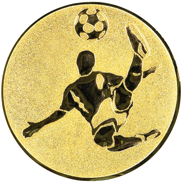 Sportafbeelding ø25 mm voetbal man A1-183