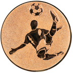 Sportafbeelding ø25 mm voetbal man A1-183