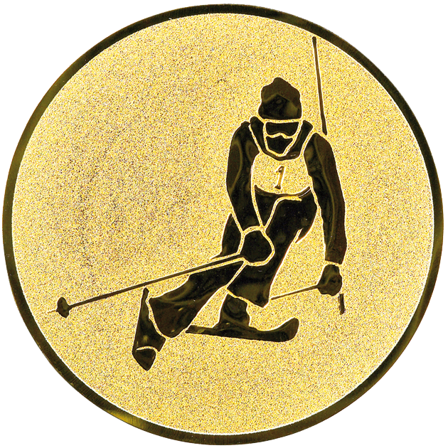 Sportafbeelding ø50 mm skiën A2-095