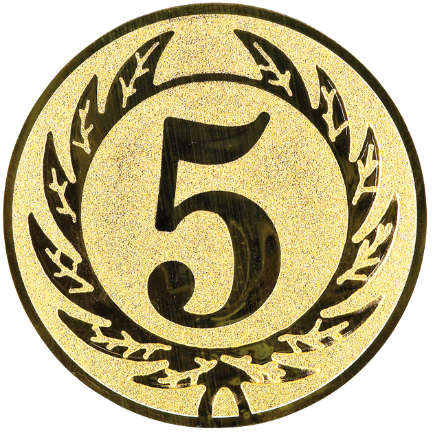Sportafbeelding ø50 mm nummer 5 A2-170
