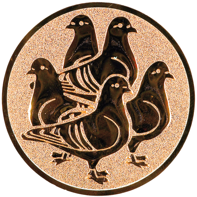 Sportafbeelding ø50 mm duif A2-177