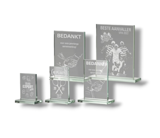 Glas rechthoekig gelaserd